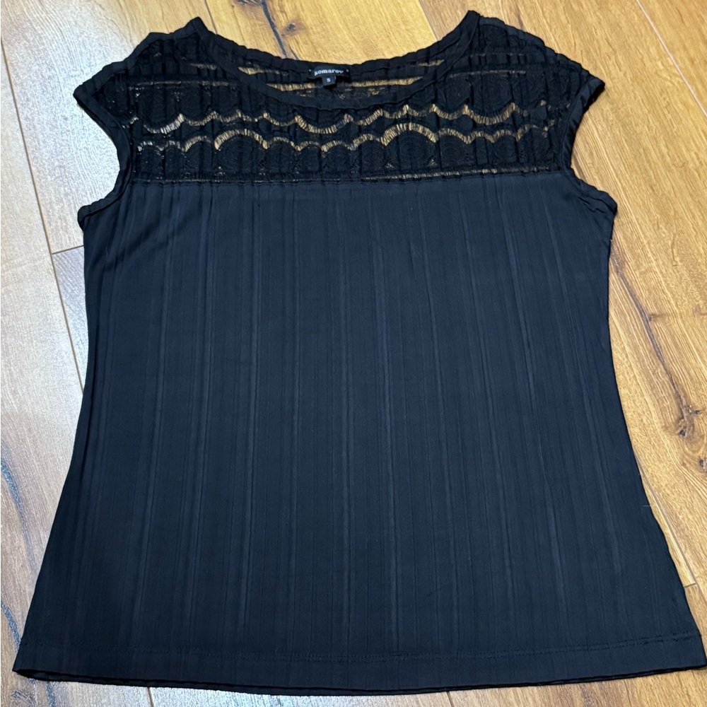Komarov Black Lace Detail Blouse